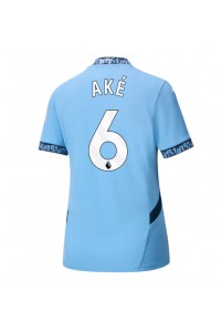 Manchester City Nathan Ake #6 Voetbaltruitje Thuis tenue Dames 2024-25 Korte Mouw